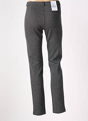 Pantalon chino fermeture zippée sous rabat boutonné taille normale noir EAST DRIVE femme