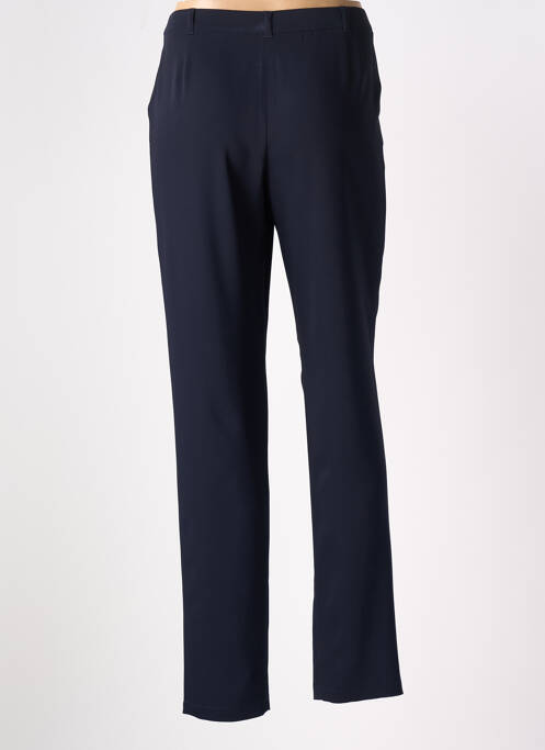 Pantalon droit tissage crêpe taille normale bleu CHRISTINE LAURE femme