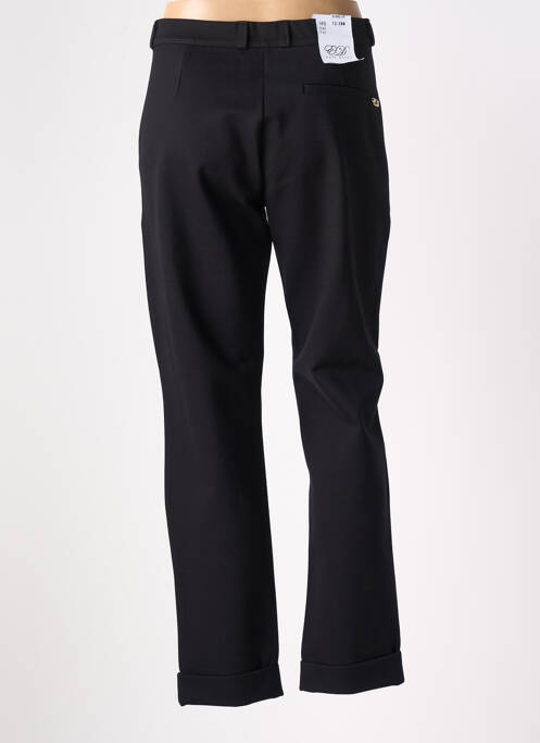 Pantalon chino fermeture zippée sous rabat boutonné taille normale noir EAST DRIVE femme