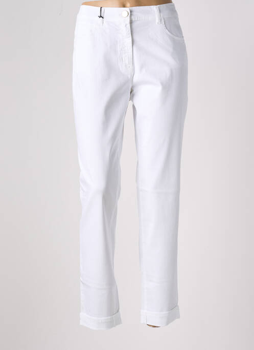 Pantalon droit stretch taille normale blanc EAST DRIVE femme