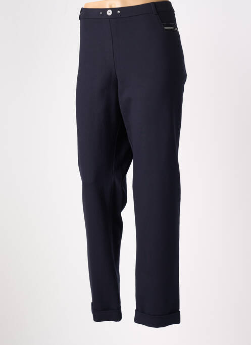 Pantalon droit bleu CHRISTINE LAURE pour femme
