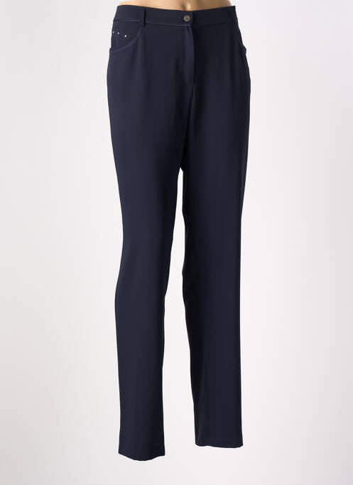 Pantalon droit bleu CHRISTINE LAURE pour femme