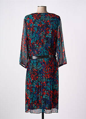 Robe mi-longue manches 3/4 manches 3/4 noir CHRISTINE LAURE femme