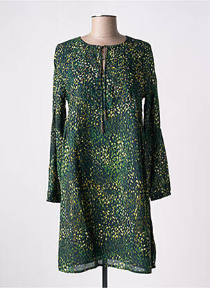 Robe courte manches longues manches longues vert DIPLODOCUS femme