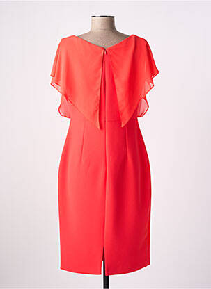Robe mi-longue tissage crêpe manches courtes marron MATHIEU PARIS femme