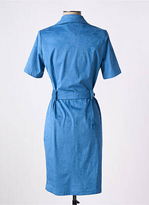 Robe mi-longue manches courtes manches courtes bleu MISS TIC femme