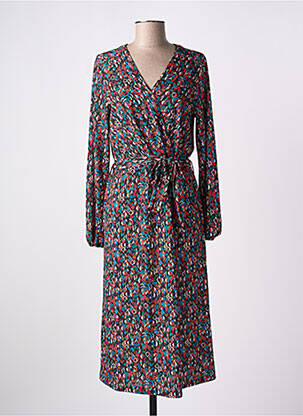 Robe mi-longue manches longues manches longues noir DIANE LAURY femme
