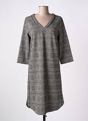 Robe mi-longue manches 3/4 manches 3/4 noir C'EST BEAU LA VIE femme