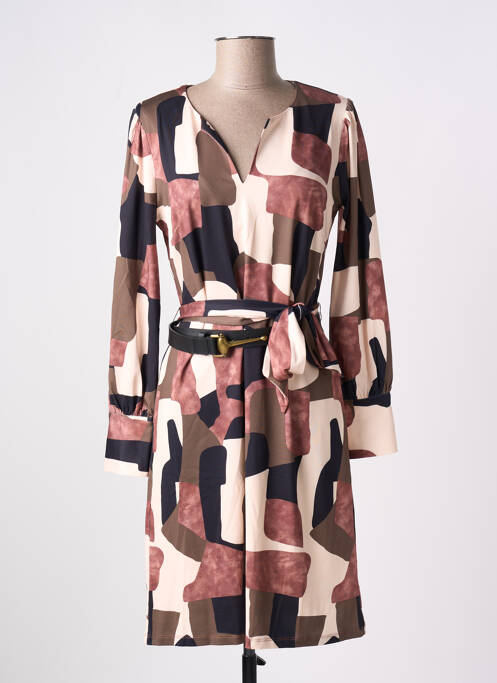Robe mi-longue beige K-DESIGN pour femme