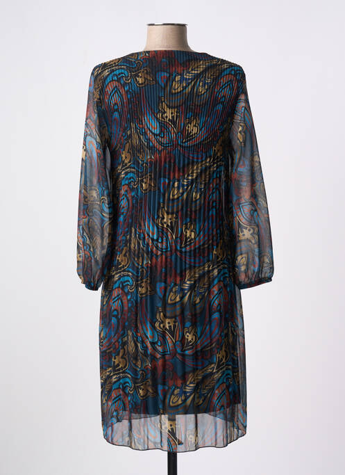 Robe mi-longue bleu SIGNE NATURE pour femme