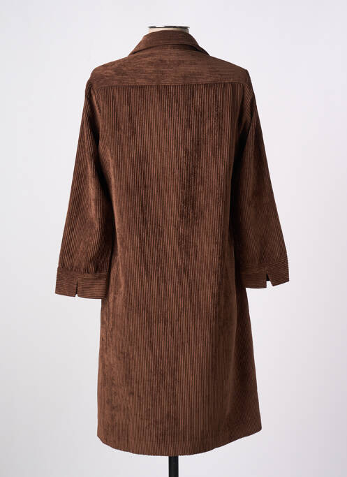 Robe mi-longue marron SIGNE NATURE pour femme