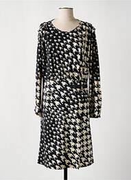 Robe mi-longue manches longues manches longues noir K-DESIGN femme