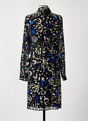 Robe mi-longue coupe fluide manches longues noir TRAMONTANA femme