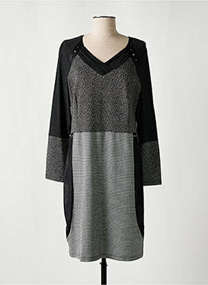 Robe mi-longue manches longues manches longues gris FRANCE RIVOIRE femme