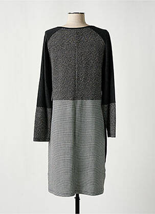 Robe mi-longue manches longues manches longues gris FRANCE RIVOIRE femme