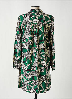 Robe courte manches longues manches longues vert DIPLODOCUS femme