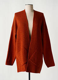 Gilet manches longues resserrée sur le bas orange SIGNE NATURE femme
