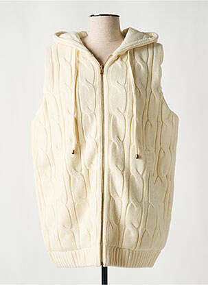 Doudoune poches a capuche beige K-DESIGN femme