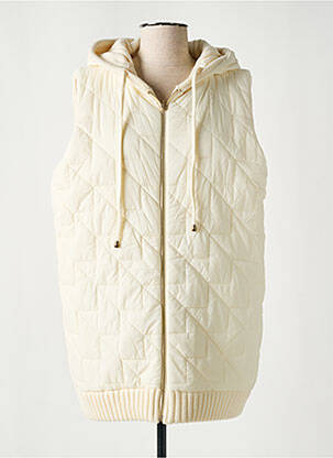 Doudoune poches a capuche beige K-DESIGN femme