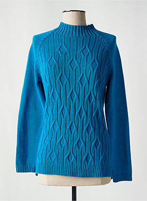 Pull resserrée sur le bas manches longues bleu BARILOCHE femme