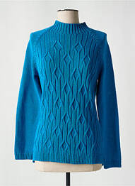 Pull resserrée sur le bas manches longues bleu BARILOCHE femme