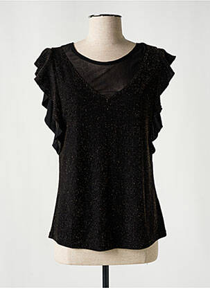 Top stretch manches courtes noir CREAM femme