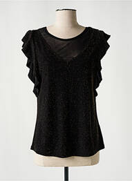 Top stretch manches courtes noir CREAM femme