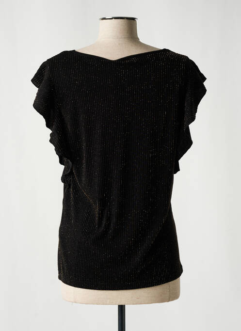 Top stretch manches courtes noir CREAM femme