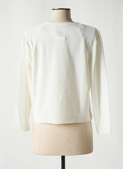 Gilet manches longues blanc CHRISTINE LAURE pour femme
