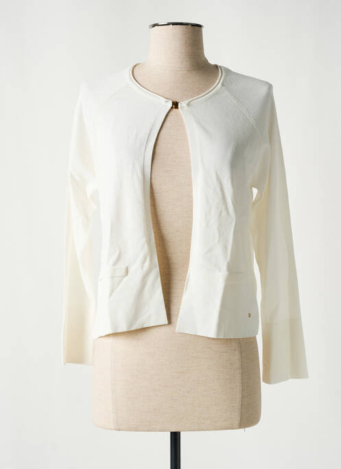 Gilet manches longues blanc CHRISTINE LAURE pour femme