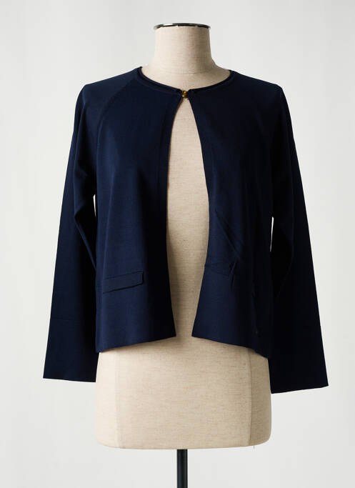 Gilet manches longues bleu CHRISTINE LAURE pour femme