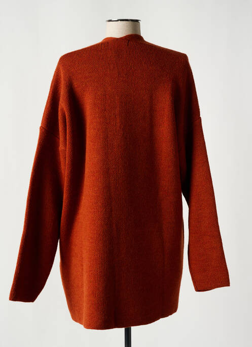 Gilet manches longues orange SIGNE NATURE pour femme