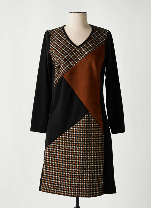 Robe mi-longue noir FRANCE RIVOIRE pour femme