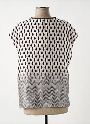 Blouse manches courtes manches courtes beige ANDAM femme