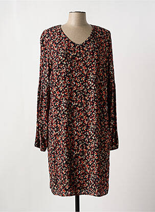 Robe mi-longue coupe fluide manches longues rouge SIGNE NATURE femme