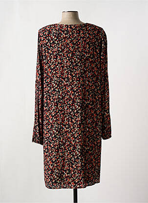 Robe mi-longue coupe fluide manches longues rouge SIGNE NATURE femme