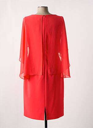 Robe mi-longue fermeture zippée au dos manches courtes rouge MATHIEU PARIS femme