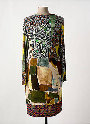 Robe pull stretch manches longues marron OLIVIER PHILIPS femme