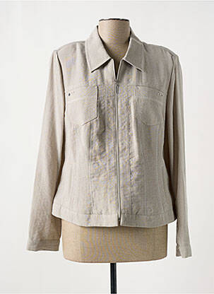 Veste casual epaulette beige CHRISTINE LAURE femme