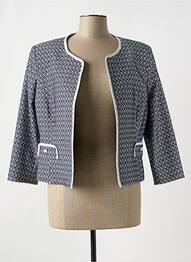 Veste chic fausses poches bleu ESTEL COLLECTION femme