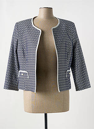 Veste chic fausses poches bleu ESTEL COLLECTION femme