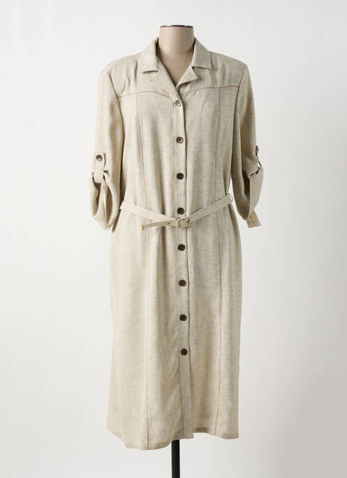 Robe mi-longue beige FRANCE RIVOIRE pour femme