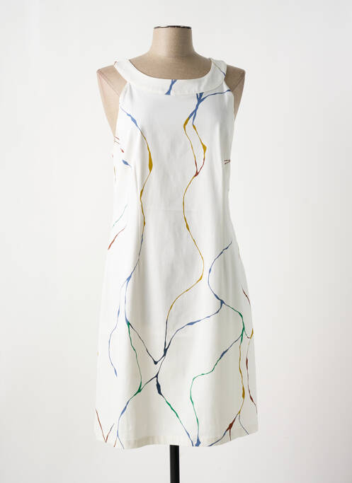 Robe mi-longue blanc SKFK pour femme