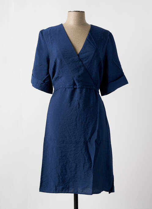 Robe mi-longue bleu C'EST BEAU LA VIE pour femme