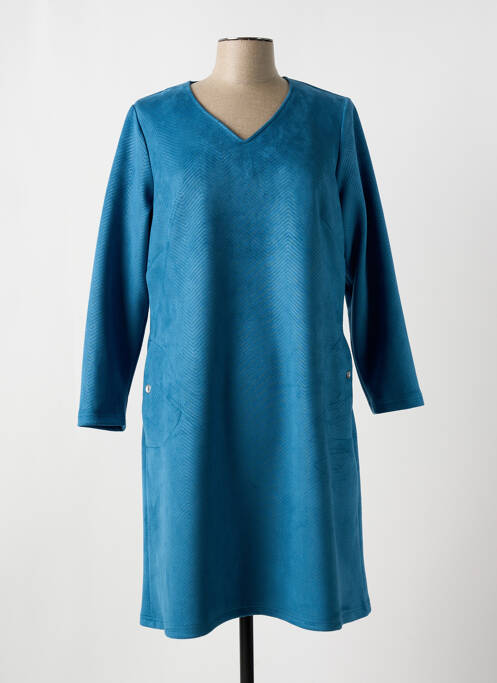 Robe mi-longue bleu FRANCE RIVOIRE pour femme