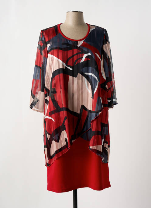 Robe mi-longue rouge GREGORY PAT pour femme