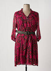 Robe mi-longue rose CHRISTINE LAURE pour femme seconde vue