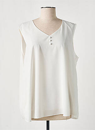Top blanc CHRISTINE LAURE pour femme