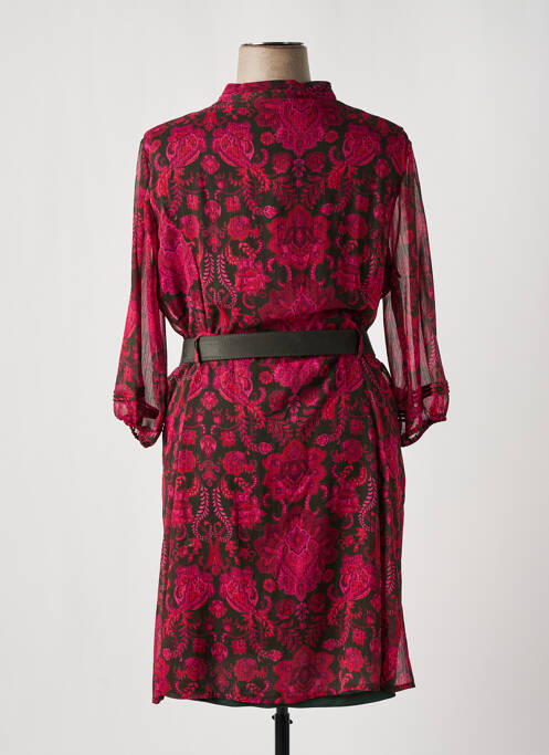 Robe mi-longue rose CHRISTINE LAURE pour femme