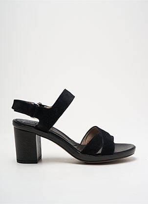 Sandales/nu pieds tissage satiné talon de 4 à 6cm noir HOMERS femme